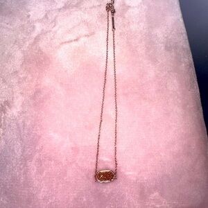 Elisa Rose Gold Extended Length Pendant Necklace